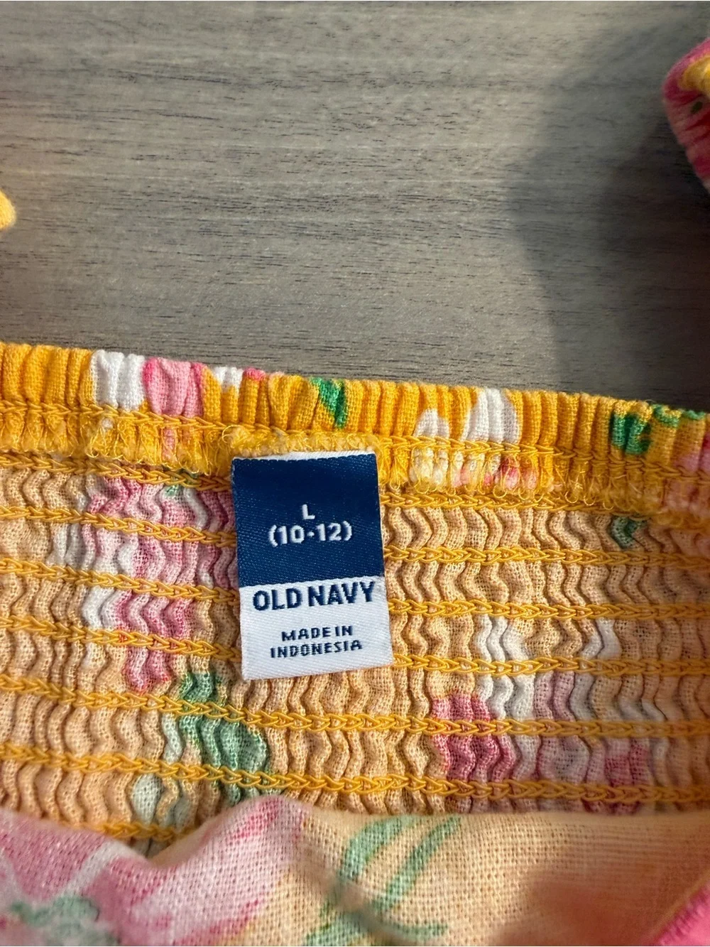 Old Navy Yellow Floral Puff Sleeve Crop Top